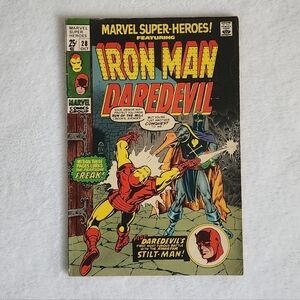 VTG 1970 Marvel Super-Heroes #28 Iron Man & Daredevil Bronze Age